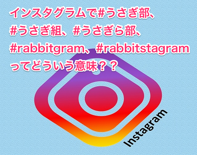 インスタグラムで#うさぎ部、#うさぎ組、#うさぎら部、#rabbitgram、#rabbitstagramってどういう意味？？